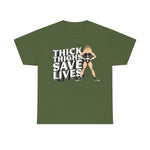 Black Logo Thick Thighs Save Lives Tee